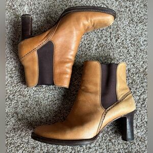 Cole Haan Women's Tan Ankle Heeled Boots - Size 9